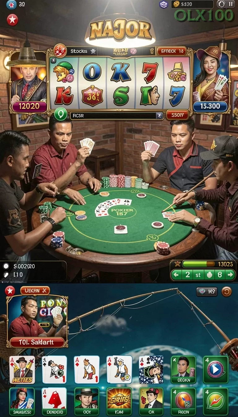 Cuplikan layar PLAYWIN — menu navigasi
